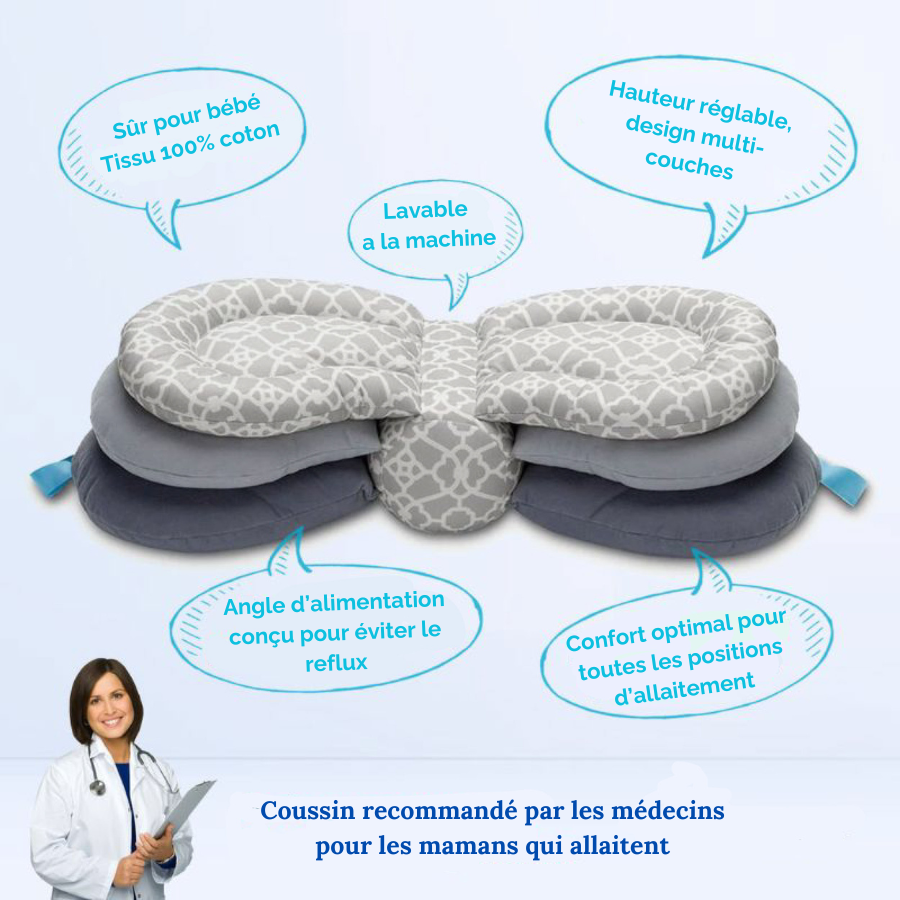 Coussin d’Allaitement Butterfly – Confort ultime pour maman et bébé